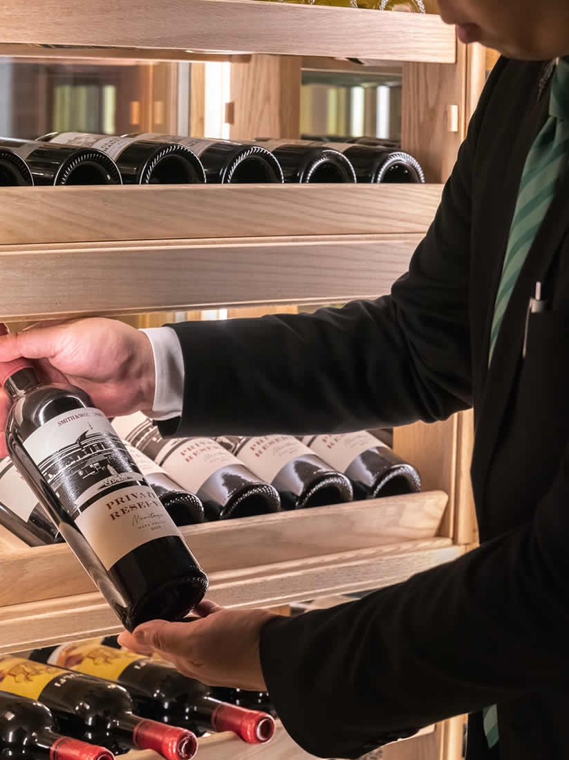 Wine collection featuring private reserve labels